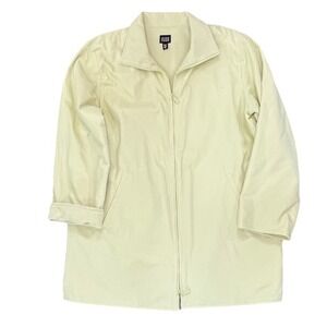 VTG 90s Eileen Fisher Soft Shell Windbreaker Rain Jacket Fleece Lined Womens M